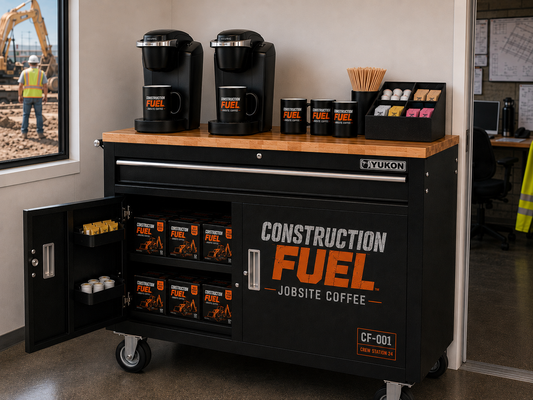 Construction Fuel Crew Coffee Station | Jobsite Coffee Service